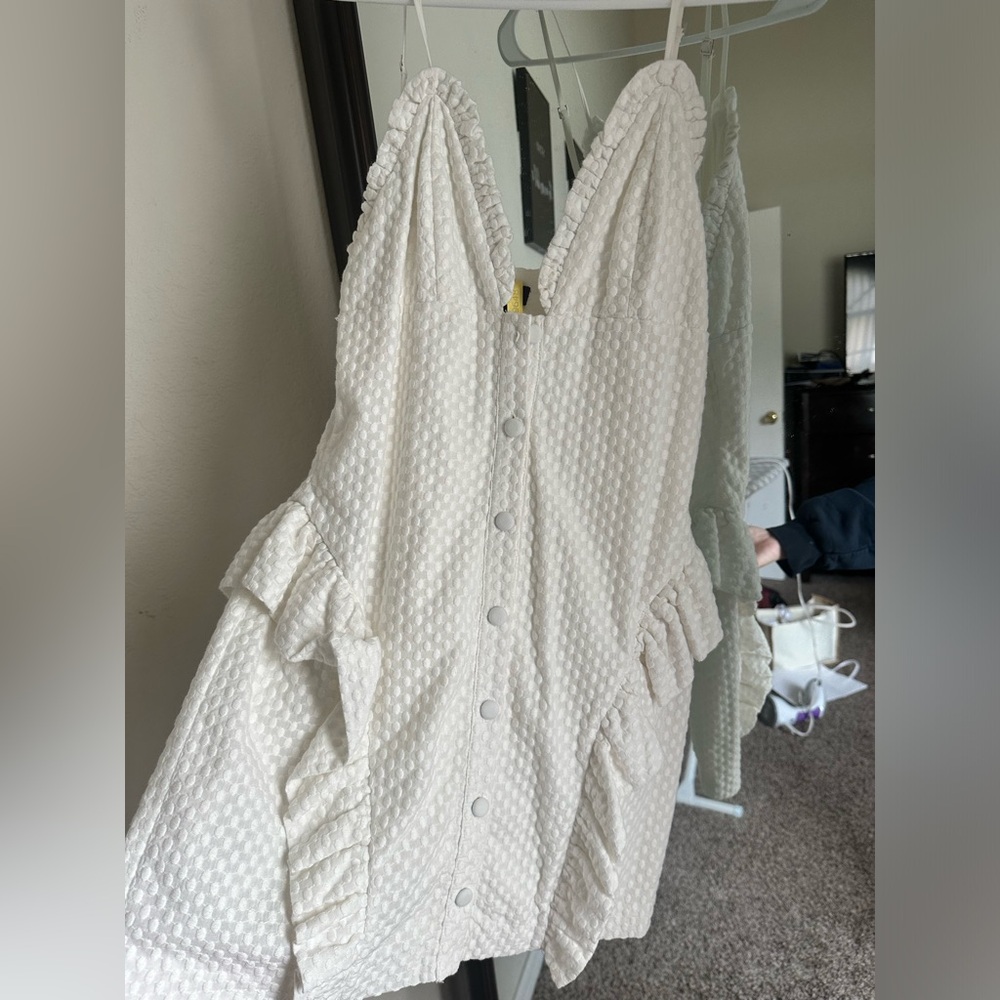 NBD White Mini Dress Gently Worn Size S